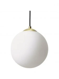 Westwing Collection Kugel-Pendelleuchte Beth aus Opalglas, Ø 20 cm