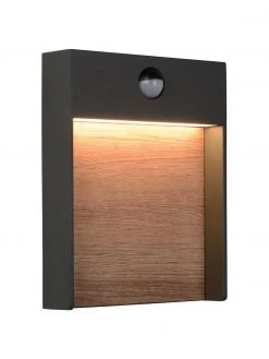 Lucide LED-Au&szlig;enwandleuchte Jellum mit Bewegungsmelder, B 18 x H 23 cm