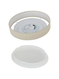 Westwing Collection LED-Deckenleuchte Helen in Taupe, Ø 35 x H 7 cm -Leuchten Verkaufsladen LED Deckenleuchte Helen in Taupe 5