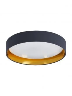 Westwing Collection LED-Deckenleuchte Mallory in Dunkelblau, Ø 41 x H 10 cm