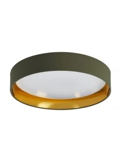 Westwing Collection LED-Deckenleuchte Mallory in Gr&uuml;n, Ø 41 x H 10 cm