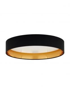 Westwing Collection LED-Deckenleuchte Mallory in Schwarz, Ø 41 x H 10 cm