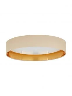 Westwing Collection LED-Deckenleuchte Mallory in Taupe, Ø 41 x H 10 cm
