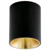 Westwing Collection LED-Deckenspot Marty in Schwarz-Gold mit Antik-Finish, Ø 10 x H 12 cm