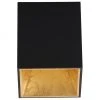 Westwing Collection LED-Deckenspot Marty in Schwarz-Gold mit Antik-Finish, B 10 x H 12 cm