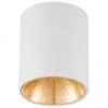 Westwing Collection LED-Deckenspot Marty in Wei&szlig;-Gold mit Antik-Finish, Ø 10 x H 12 cm -Leuchten Verkaufsladen LED Deckenspot Marty in Weiss Gold mit Antik Finish