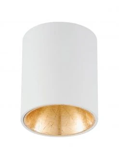 Westwing Collection LED-Deckenspot Marty in Wei&szlig;-Gold mit Antik-Finish, Ø 10 x H 12 cm