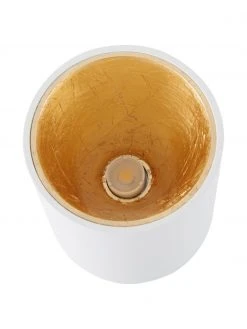 Westwing Collection LED-Deckenspot Marty in Wei&szlig;-Gold mit Antik-Finish, Ø 10 x H 12 cm -Leuchten Verkaufsladen LED Deckenspot Marty in Weiss Gold mit Antik Finish 3