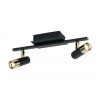 Westwing Collection LED-Deckenstrahler Bobby in Schwarz-Gold, B 47 x H 13 cm