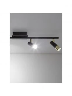 Westwing Collection LED-Deckenstrahler Bobby in Schwarz-Gold, B 86 x H 13 cm -Leuchten Verkaufsladen LED Deckenstrahler Bobby in Schwarz Gold 3