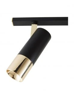 Westwing Collection LED-Deckenstrahler Bobby in Schwarz-Gold, B 86 x H 13 cm -Leuchten Verkaufsladen LED Deckenstrahler Bobby in Schwarz Gold 5