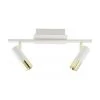 Westwing Collection LED-Deckenstrahler Bobby in Wei&szlig;-Gold, B 47 x H 13 cm
