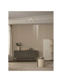 Westwing Collection LED-Deckenstrahler Bobby in Wei&szlig;-Gold, B 47 x H 13 cm -Leuchten Verkaufsladen LED Deckenstrahler Bobby in Weiss Gold 14