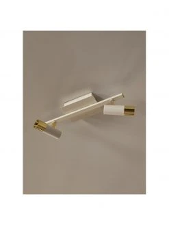 Westwing Collection LED-Deckenstrahler Bobby in Wei&szlig;-Gold, B 47 x H 13 cm -Leuchten Verkaufsladen LED Deckenstrahler Bobby in Weiss Gold 17