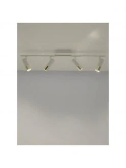 Westwing Collection LED-Deckenstrahler Bobby in Wei&szlig;-Gold, B 86 x H 13 cm -Leuchten Verkaufsladen LED Deckenstrahler Bobby in Weiss Gold 2