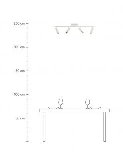 Westwing Collection LED-Deckenstrahler Bobby in Wei&szlig;-Gold, B 86 x H 13 cm -Leuchten Verkaufsladen LED Deckenstrahler Bobby in Weiss Gold 3