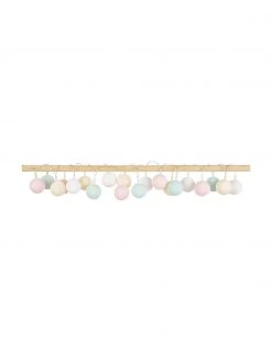 Cotton Ball Lights LED-Lichterkette Colorain, 378 cm, 20 Lampions, L 378 cm