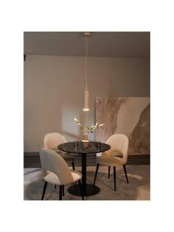 Westwing Collection LED-Pendelleuchte Jari aus Metall in Beige, Ø 10 x H 40 cm -Leuchten Verkaufsladen LED Pendelleuchte Jari aus Metall in Beige 1