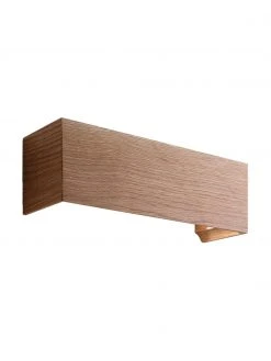 Fabas Luce LED-Wandleuchte Badia aus Holz, B 38 x H 12 cm