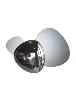 LED-Wandleuchte Jack-Stone in Silber, B 36 x T 7 cm