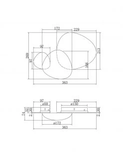 LED-Wandleuchte Jack-Stone in Silber, B 36 x T 7 cm 11 LED-Wandleuchte Jack-Stone in Silber, B 36 x T 7 cm -Leuchten Verkaufsladen LED Wandleuchte Jack Stone in Silber 4