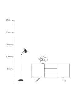Westwing Collection Leselampe Ethan im Industrial-Style, Ø 15 x H 137 cm -Leuchten Verkaufsladen Leselampe Ethan im Industrial Style 3