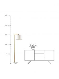Westwing Collection Leselampe Montreal mit Marmorfu&szlig;, B 44 x H 155 cm -Leuchten Verkaufsladen Leselampe Montreal mit Marmorfuss 2