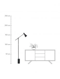 Westwing Collection Leselampe Sia in Schwarz, T 60 x H 162 cm -Leuchten Verkaufsladen Leselampe Sia in Schwarz 2