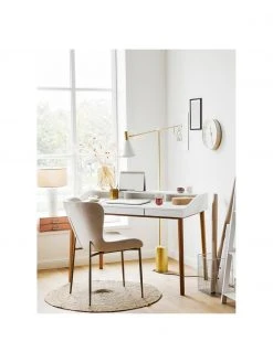 Westwing Collection Leselampe Sia in Wei&szlig;-Gold, T 60 x H 162 cm -Leuchten Verkaufsladen Leselampe Sia in Weiss Gold 1