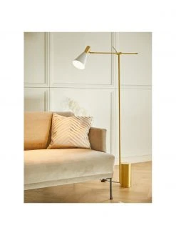 Westwing Collection Leselampe Sia in Wei&szlig;-Gold, T 60 x H 162 cm -Leuchten Verkaufsladen Leselampe Sia in Weiss Gold 2