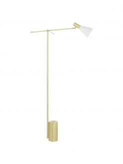 Westwing Collection Leselampe Sia in Wei&szlig;-Gold, T 60 x H 162 cm -Leuchten Verkaufsladen Leselampe Sia in Weiss Gold 4