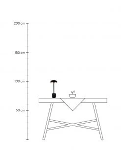 Mobile Dimmbare Au&szlig;entischlampe Roby mit Touchfunktion, Ø 11 x H 30 cm -Leuchten Verkaufsladen Mobile Dimmbare Aussentischlampe Roby mit Touchfunktion 2