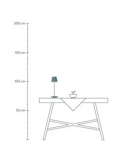 Sompex Mobile Dimmbare Au&szlig;entischlampe Trellia in Blau, Ø 12 x H 38 cm -Leuchten Verkaufsladen Mobile Dimmbare Aussentischlampe Trellia in Blau 2