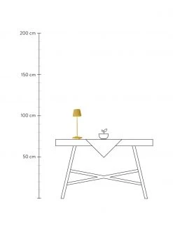 Sompex Mobile Dimmbare Au&szlig;entischlampe Trellia in Gelb, Ø 12 x H 38 cm -Leuchten Verkaufsladen Mobile Dimmbare Aussentischlampe Trellia in Gelb 2