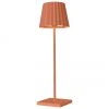Sompex Mobile Dimmbare Au&szlig;entischlampe Trellia in Orange, Ø 12 x H 38 cm