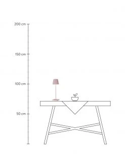 Sompex Mobile Dimmbare Au&szlig;entischlampe Trellia in Rosa, Ø 12 x H 38 cm -Leuchten Verkaufsladen Mobile Dimmbare Aussentischlampe Trellia in Rosa 2