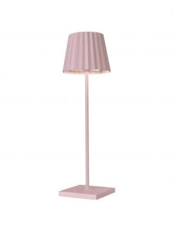 Sompex Mobile Dimmbare Au&szlig;entischlampe Trellia in Rosa, Ø 12 x H 38 cm
