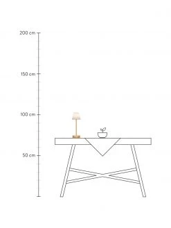 Mobile Dimmbare LED-Au&szlig;entischlampe Lola mit Touch-Funktion in Goldfarben, Ø 11 x H 32 cm -Leuchten Verkaufsladen Mobile Dimmbare LED Aussentischlampe Lola mit Touch Funktion in Goldfarben 2