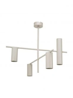 Westwing Collection Moderne Deckenleuchte Cassandra in Beige, B 70 cm x H 49 cm