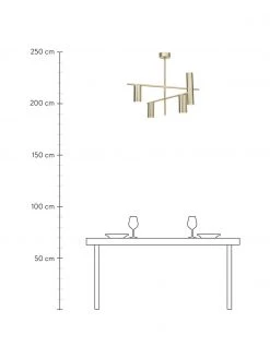 Westwing Collection Moderne Deckenleuchte Cassandra in Gold, B 70 cm x H 49 cm -Leuchten Verkaufsladen Moderne Deckenleuchte Cassandra in Gold 2