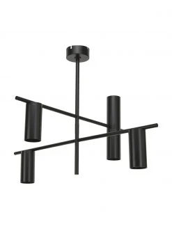 Westwing Collection Moderne Deckenleuchte Cassandra in Schwarz, B 70 cm x H 49 cm