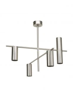 Westwing Collection Moderne Deckenleuchte Cassandra in Silber, B 70 cm x H 49 cm