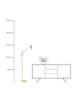 Westwing Collection Moderne Leselampe Cassandra in Gold, B 75 x H 152 cm -Leuchten Verkaufsladen Moderne Leselampe Cassandra in Gold 2