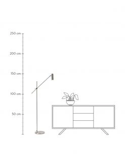 Westwing Collection Moderne Leselampe Cassandra in Silber, B 75 x H 152 cm -Leuchten Verkaufsladen Moderne Leselampe Cassandra in Silber 2