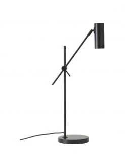Westwing Collection Moderne Schreibtischlampe Cassandra in Schwarz, T 47 x H 55 cm