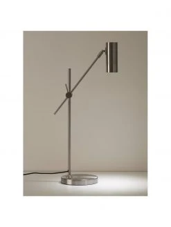 Westwing Collection Moderne Schreibtischlampe Cassandra in Silberfarben, T 47 x H 55 cm -Leuchten Verkaufsladen Moderne Schreibtischlampe Cassandra in Silberfarben 5