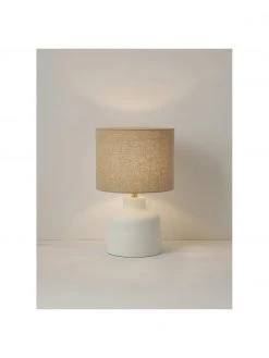 Westwing Collection Moderne Tischlampe Ike mit Betonfu&szlig;, Ø 28 x H 45 cm -Leuchten Verkaufsladen Moderne Tischlampe Ike mit Betonfuss 2