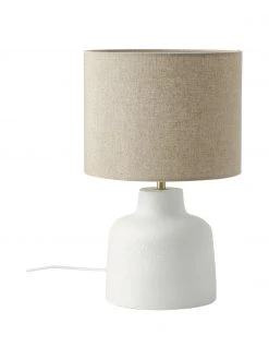 Westwing Collection Moderne Tischlampe Ike mit Betonfu&szlig;, Ø 28 x H 45 cm