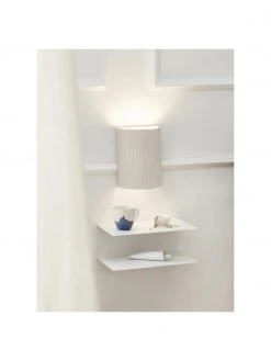 Westwing Collection Moderne Wandleuchte Hilko in Beige, B 19 x H 25 cm -Leuchten Verkaufsladen Moderne Wandleuchte Hilko in Beige 2