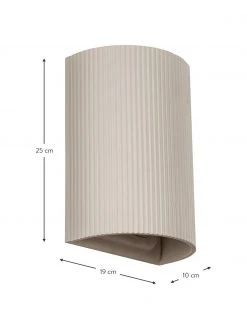 Westwing Collection Moderne Wandleuchte Hilko in Beige, B 19 x H 25 cm -Leuchten Verkaufsladen Moderne Wandleuchte Hilko in Beige 3